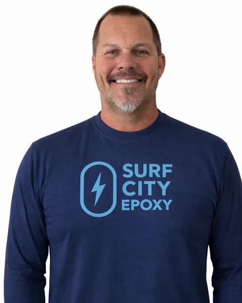 Sean, owner of Surf City Epoxy